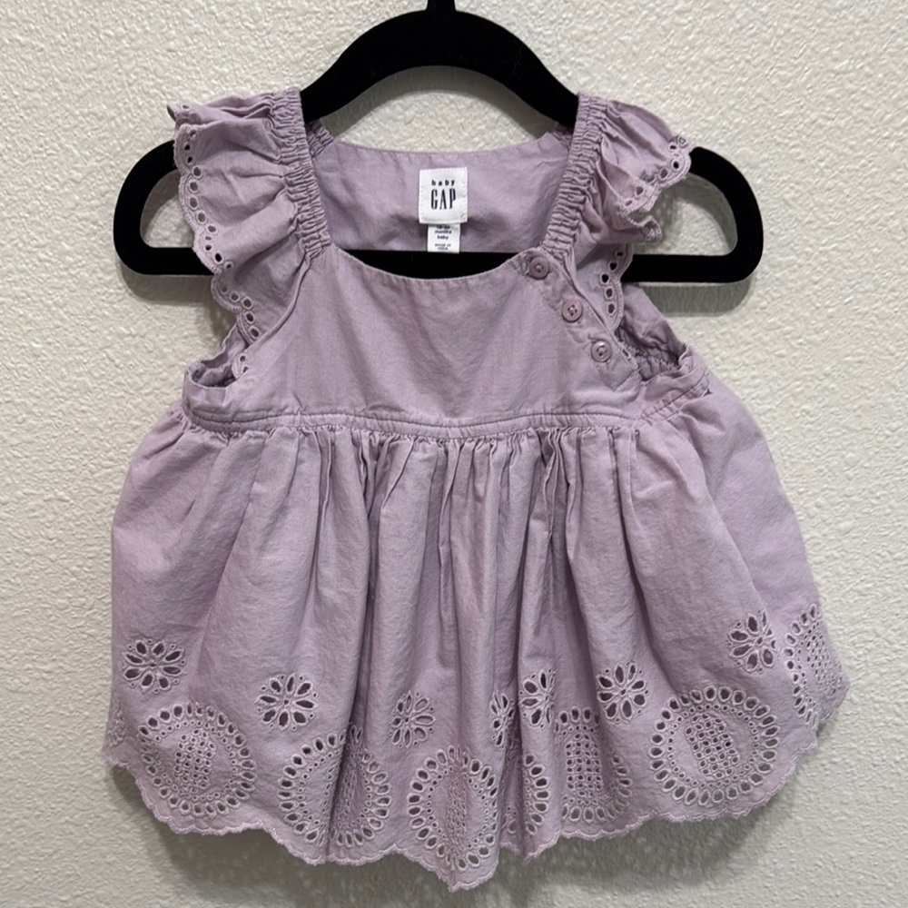 GAP Lavender Eyelet Baby Top